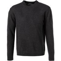 DANIELE FIESOLI Herren Pullover grau Merinowolle unifarben von DANIELE FIESOLI