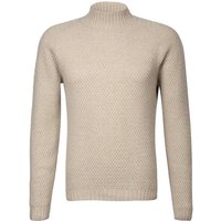 DANIELE FIESOLI Herren Stehkragenpullover beige Kaschmir unifarben von DANIELE FIESOLI