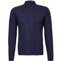 DANIELE FIESOLI Herren Stehkragenpullover blau Kaschmir unifarben von DANIELE FIESOLI