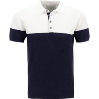 DANIELE FIESOLI Herren Polo-Shirt blau Baumwoll-Piqué von DANIELE FIESOLI