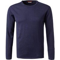 DANIELE FIESOLI Herren Pullover blau Baumwolle unifarben von DANIELE FIESOLI