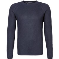 DANIELE FIESOLI Herren Pullover blau Merinowolle unifarben von DANIELE FIESOLI