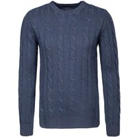 DANIELE FIESOLI Herren Pullover blau Merinowolle unifarben von DANIELE FIESOLI