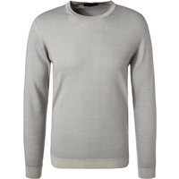 DANIELE FIESOLI Herren Pullover grau Merinowolle unifarben von DANIELE FIESOLI