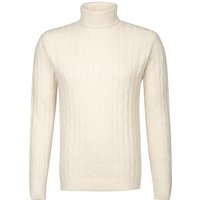 DANIELE FIESOLI Herren Rollkragenpullover weiß Kaschmir unifarben von DANIELE FIESOLI