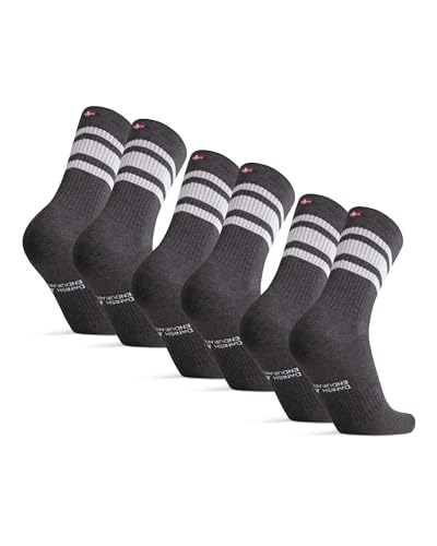 DANISH ENDURANCE 3 Paar Retro Tennissocken Grau/Weiß 39-42 von DANISH ENDURANCE