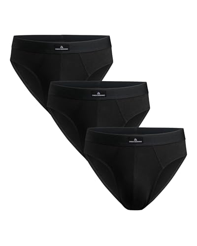 DANISH ENDURANCE 3er Pack Klassischer Slip Herren aus Baumwolle, Weiche Herren Unterwäsche Schwarz 3XL von DANISH ENDURANCE