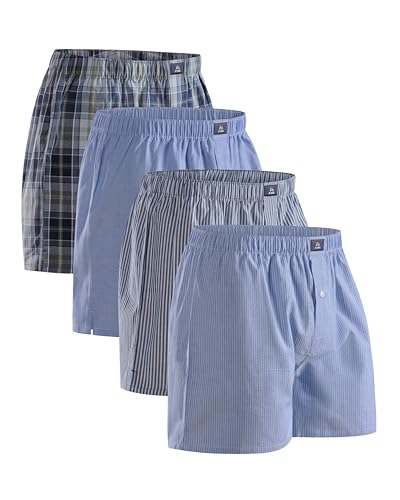 DANISH ENDURANCE American Boxershorts 4er-Pack Blau/Streifen Mix S von DANISH ENDURANCE