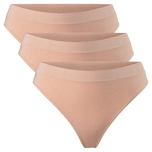 DANISH ENDURANCE 3er Pack String-Tangas aus superweichem Material XL/XXL Nude Beige von DANISH ENDURANCE