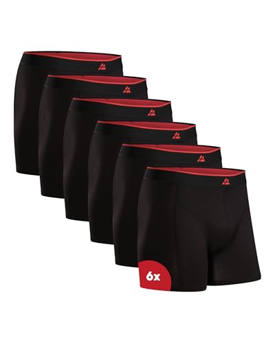 DANISH ENDURANCE 6er Pack Bambus Boxershorts Herren, Unterhosen Herren mit oder ohne Eingriff, L Black von DANISH ENDURANCE