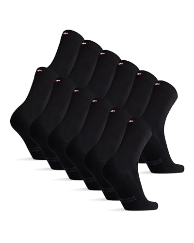 DANISH ENDURANCE Weiche Socken 6 Paare (Schwarz, EU 43-47) von DANISH ENDURANCE