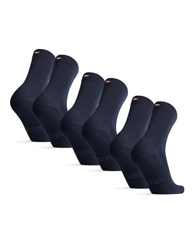 DANISH ENDURANCE Weiche Socken für Herren & Damen, Business & Freizeit, Schwarz, Grün, 3 Paare (Marineblau, EU 35-38) von DANISH ENDURANCE