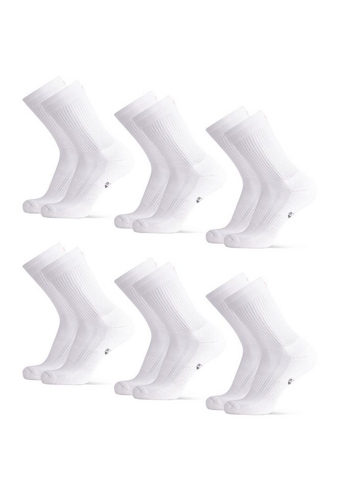 DANISH ENDURANCE Basicsocken Tennis Crew 6 Paar Baumwolle Tennissocken – Bequem, Atmungsaktiv & Retro von DANISH ENDURANCE