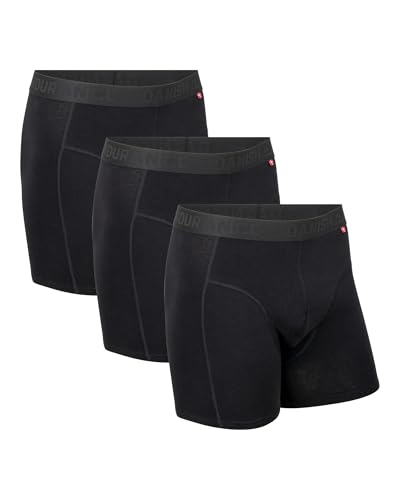DANISH ENDURANCE Boxershorts Herren 3er/6er Pack, Bio Baumwolle (Schwarz - 3er Pack, XL) von DANISH ENDURANCE