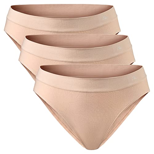 DANISH ENDURANCE Damen Panties aus Viskose 3 Pack (Nude Beige, Medium/Large) von DANISH ENDURANCE