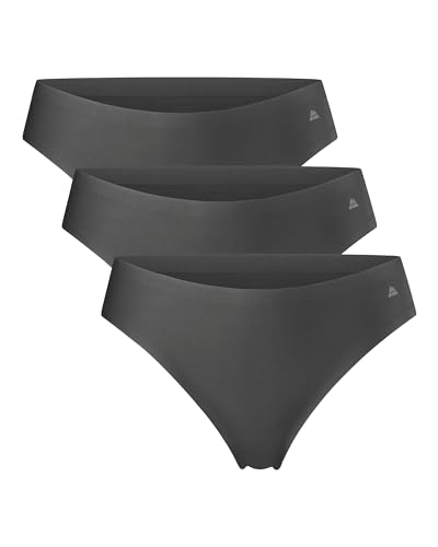 DANISH ENDURANCE Damen Tanga Seamless 3 Pack (Grau, Large) von DANISH ENDURANCE