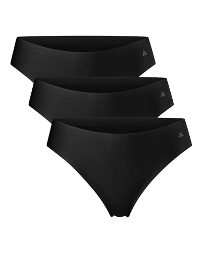 DANISH ENDURANCE Damen Tanga Seamless 3 Pack (Schwarz, Large) von DANISH ENDURANCE