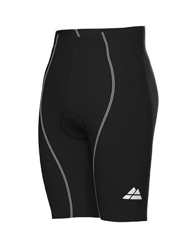 DANISH ENDURANCE Fahrradhose Herren mit Polsterung, 1 Pack (Schwarz/Grau, M) von DANISH ENDURANCE