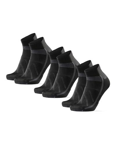 DANISH ENDURANCE Fahrradsocken Low-Cut für Herren & Damen 3 Paare (Schwarz, EU 43-47) von DANISH ENDURANCE