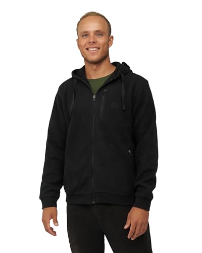 DANISH ENDURANCE Herren Fleece Jacke mit Kapuze 1 Pack Schwarz XL von DANISH ENDURANCE