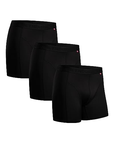 DANISH ENDURANCE Herren Sport Boxershorts 3 Pack (Schwarz, Medium) von DANISH ENDURANCE