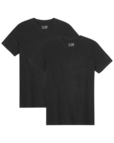 DANISH ENDURANCE Kurzarm Herren T Shirt aus Modal & Bio-Baumwolle, V-Ausschnitt, 1er, 2er oder 4er Pack, V-Ausschnitt - Schwarz - 2er Pack, L DANISH ENDURANCE Kurzarm Herren T Shirt aus Modal & Bio-Baumwolle, V-Ausschnitt, 1er, 2er oder 4er Pack, V-Ausschnitt - Schwarz - 2er Pack, L von DANISH ENDURANCE