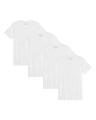 DANISH ENDURANCE Kurzarm Herren T Shirt aus Modal & Bio-Baumwolle, V-Ausschnitt, 1er, 2er oder 4er Pack Weiß XXL von DANISH ENDURANCE