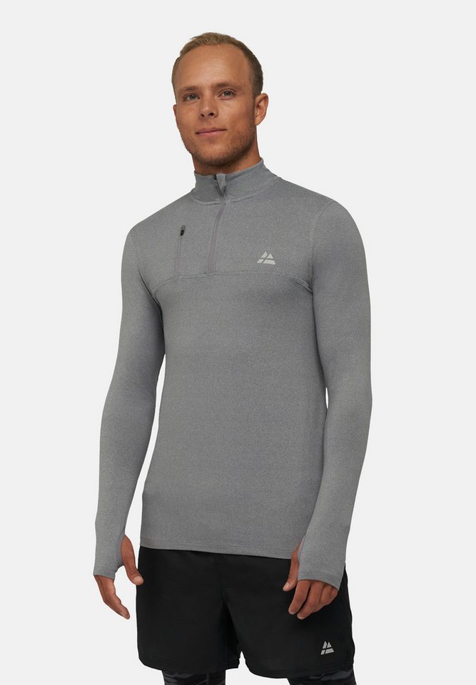 DANISH ENDURANCE Langarmshirt Half Zip Herren Sport Funktionsshirt mit Dauemnloch & Reflexion, weich & leicht von DANISH ENDURANCE