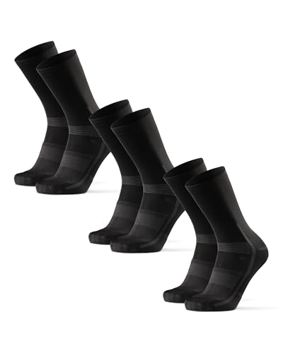 DANISH ENDURANCE Fahrrad Socken, Rennrad Socken, Gepolstert, Unisex, für Herren & Damen, 3 oder 5 Paar, Schwarz, 48-51 von DANISH ENDURANCE