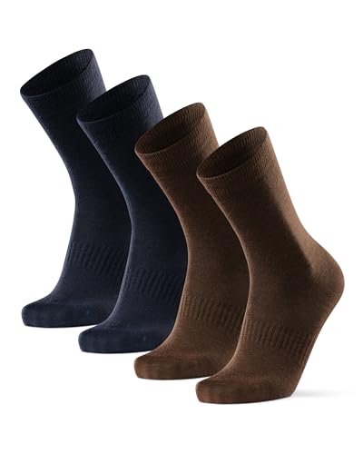 DANISH ENDURANCE Liner Socken aus Merinowolle 2er pack Mehrfarbig (1x Blau, 1x Braun) 35-38 von DANISH ENDURANCE