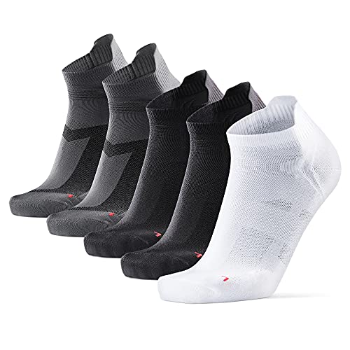 DANISH ENDURANCE Low-Cut Sportsocken (Mehrfarbig (2 x Schwarz, 2 x Grau, 1 x Weiß) - 5 Paare, EU 43-47) von DANISH ENDURANCE