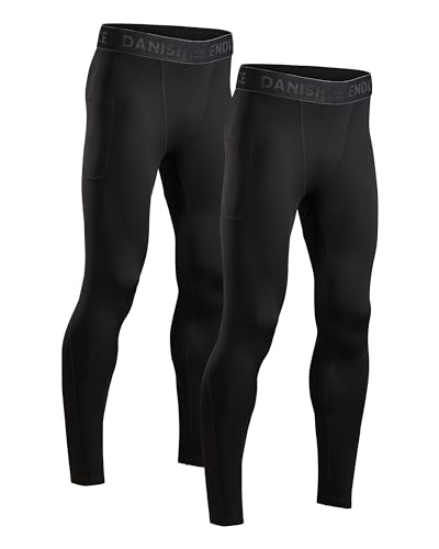 DANISH ENDURANCE Men's Compression Long Tights 2 Pack S Black 2-Pack von DANISH ENDURANCE