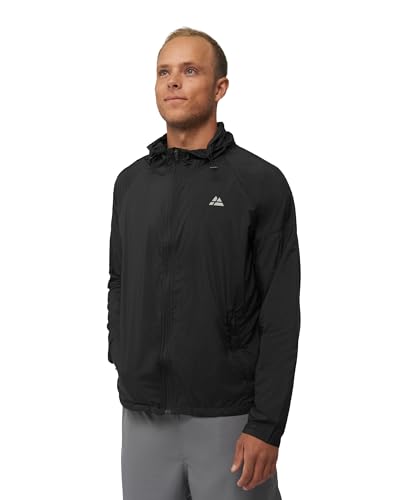 DANISH ENDURANCE Windbreaker-Jacke mit Kapuze & Zipper für Herren L Schwarz von DANISH ENDURANCE