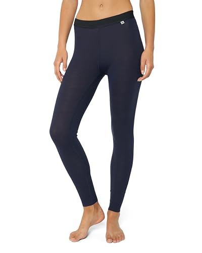 DANISH ENDURANCE Merino Leggings, Premium Thermo-Unterwäsche, Temperaturkontrolle, Weich, für Damen Dunkles Marineblau M von DANISH ENDURANCE