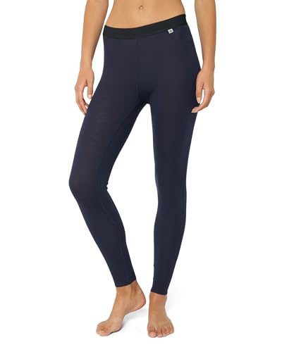 DANISH ENDURANCE Merino Leggings, Premium Thermo-Unterwäsche, Temperaturkontrolle, Weich, für Damen Dunkles Marineblau XXL von DANISH ENDURANCE