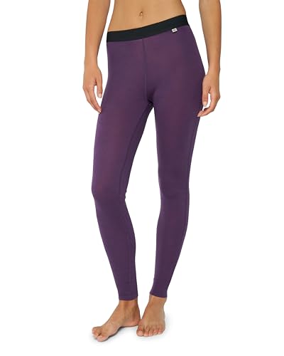 DANISH ENDURANCE Merino Leggings, Premium Thermo-Unterwäsche, Temperaturkontrolle, Weich, für Damen Lila L von DANISH ENDURANCE