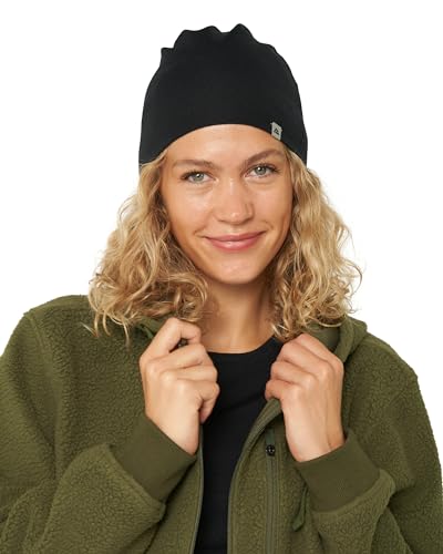 DANISH ENDURANCE Leichte Merino Mütze, Technisch, Weich, Atmungsaktiv, Beanie für Herren & Damen Schwarz One Size von DANISH ENDURANCE