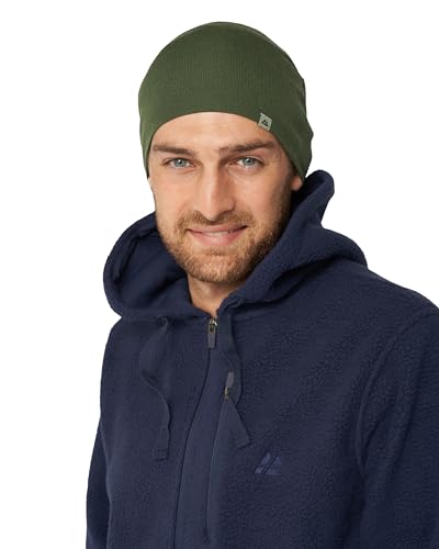 DANISH ENDURANCE Leichte Merino Mütze, Technisch, Weich, Atmungsaktiv, Beanie für Herren & Damen Grün One Size von DANISH ENDURANCE