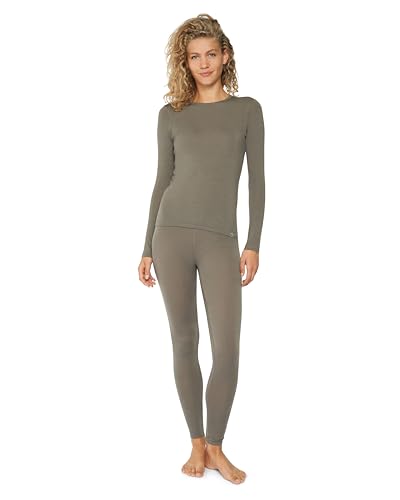 DANISH ENDURANCE Merino Thermo-Unterwäsche Set, Premium Funktionsunterwäsche, für Damen Grau L von DANISH ENDURANCE