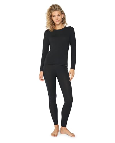 DANISH ENDURANCE Merino Thermo-Unterwäsche Set, Premium Funktionsunterwäsche, für Damen Schwarz XL von DANISH ENDURANCE