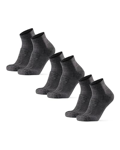 DANISH ENDURANCE Merino Wandersocken Low-Cut, 3 Pack (Grau, 35-38) von DANISH ENDURANCE