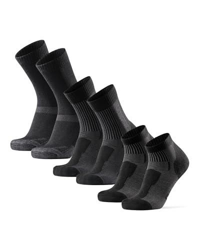 DANISH ENDURANCE Merino Wandersocken Set für Herren & Damen, gemischtes 3er Pack, klassische, leichte & kurze Socken, verschiedene Längen für alle Höhenlagen, Trekkingsocken, Outdoor, Gepolstert von DANISH ENDURANCE