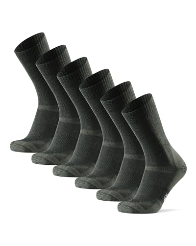 DANISH ENDURANCE Merinowolle Wandersocken für Herren, Damen & Kinder, Trekkingsocken, Atmungsaktiv, Gepolstert, Antiblasen Polsterung, Merino Funktionssocken, 3 Paare, Grün, EU 43-47 von DANISH ENDURANCE