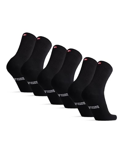 DANISH ENDURANCE Performance Crew Socken, Schwarz - 3 Paare, Gr.- EU 43-47 von DANISH ENDURANCE