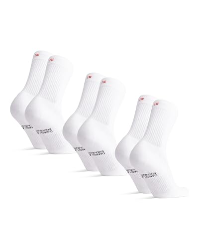 DANISH ENDURANCE Performance Crew Socken, Weiß - 3 Paare, Gr.- EU 35-38 von DANISH ENDURANCE