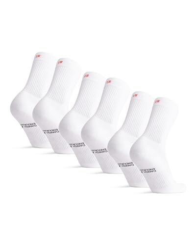 DANISH ENDURANCE Performance Crew Socken, Weiß - 3 Paare, Gr.- EU 39-42 von DANISH ENDURANCE