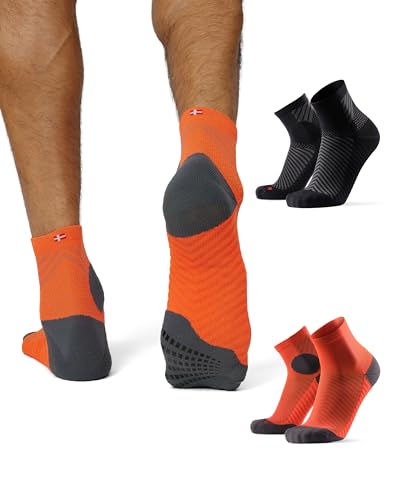 DANISH ENDURANCE Performance Laufsocke 2-Pack Mehrfarbig (1x Schwarz, 1x Orange) 39-42 von DANISH ENDURANCE