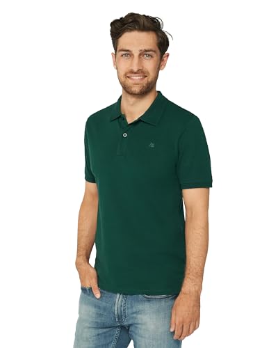 DANISH ENDURANCE Poloshirt Herren aus Bio-Baumwolle, Kurzarm & Regular Fit, Stretch-Passform Grün S von DANISH ENDURANCE