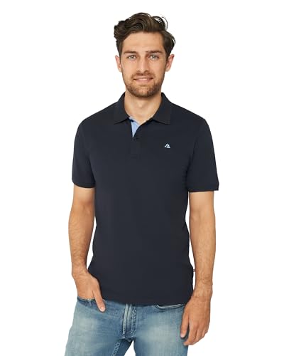 DANISH ENDURANCE Poloshirt Herren aus Bio-Baumwolle, Kurzarm & Regular Fit, Stretch-Passform Marineblau/Blau L von DANISH ENDURANCE