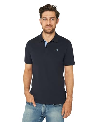 DANISH ENDURANCE Premium Poloshirt Herren Kurzarm (1er | 2er Pack), Piqué Qualität aus Bio-Baumwolle, Marineblau/Blau, L von DANISH ENDURANCE